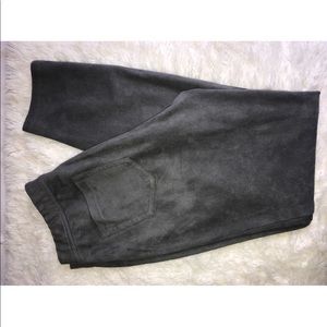 Suede gray pants
